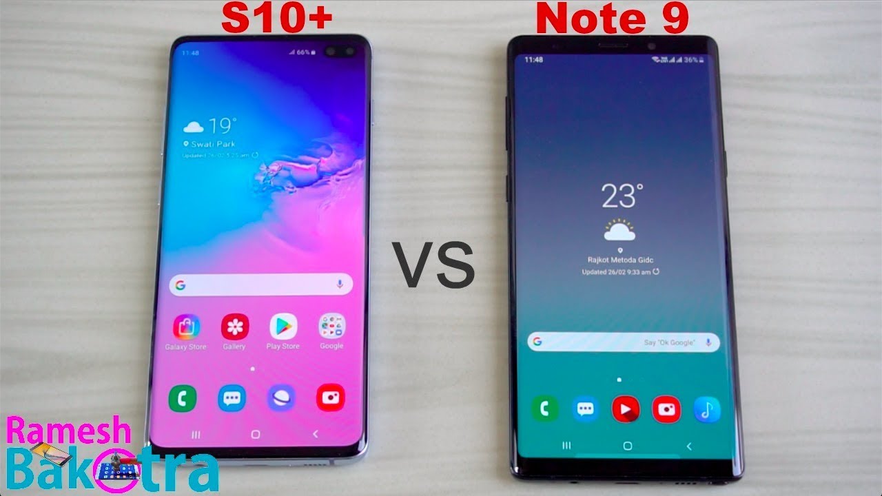 compare samsung note 9 and s10 plus 