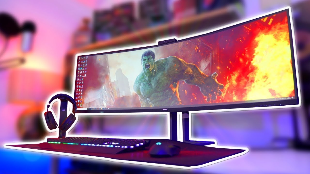 The SUPER MEGA ULTRAWIDE 5K Monitor! - Philips 499P9H Review =D