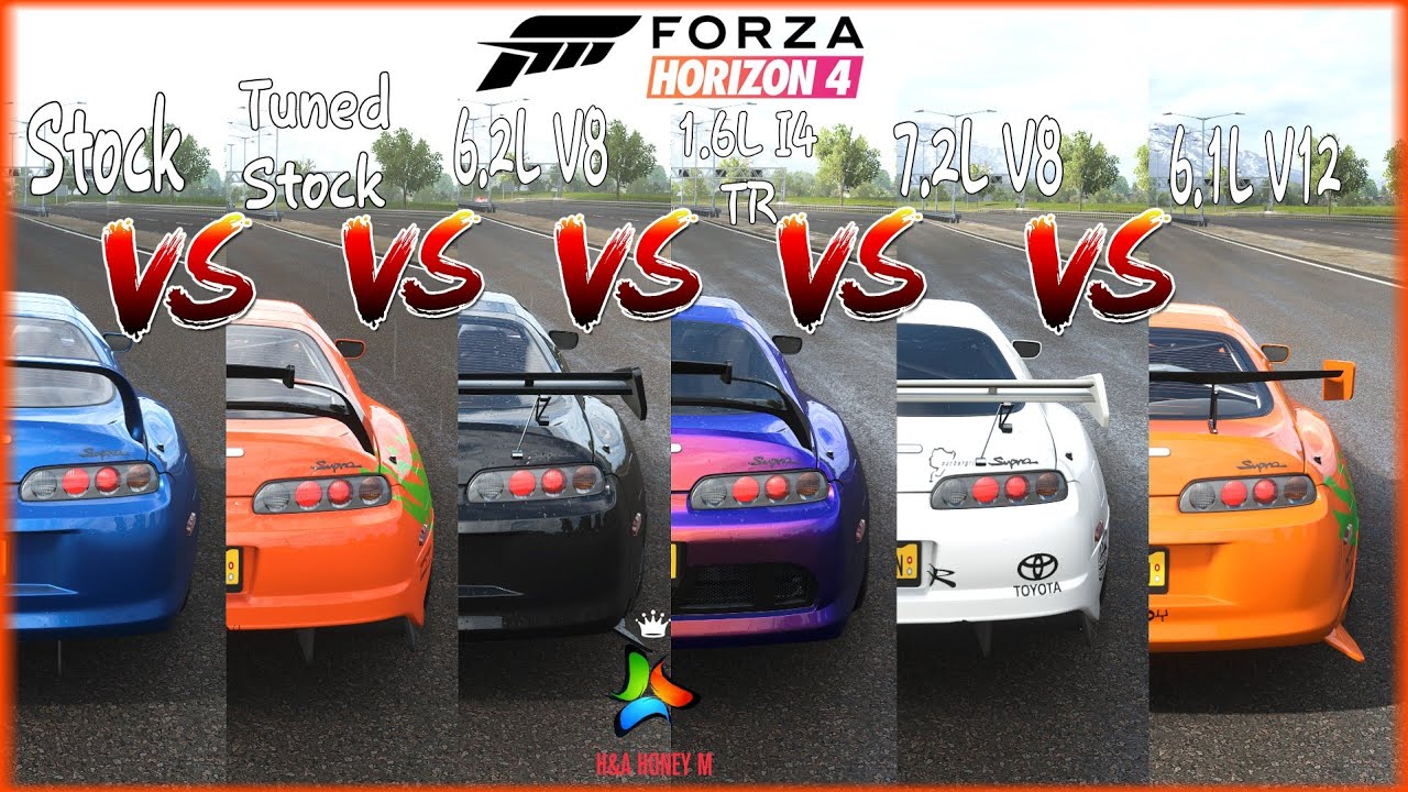 Forza Horizon 4 1998 Toyota Supra RZ - All Engine Swap | Acceleration
