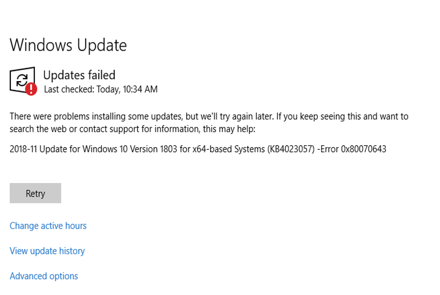 Update for windows 10 for x64 based