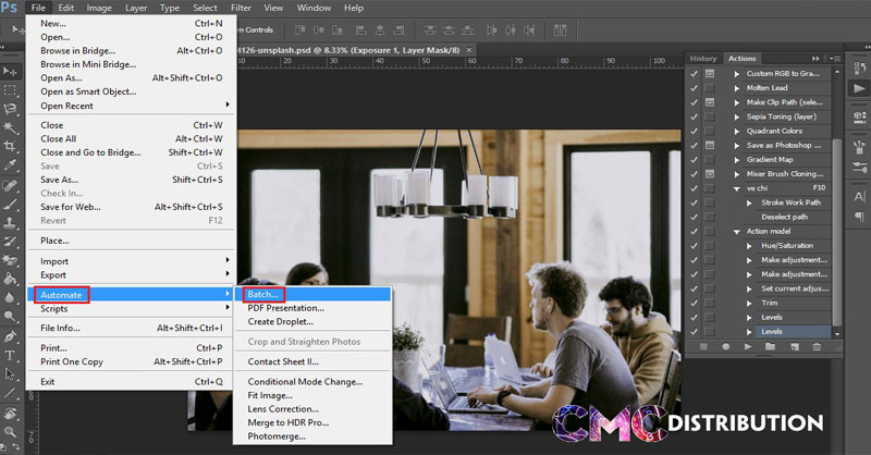 Hướng dẫn cách sử dụng action trong photoshop