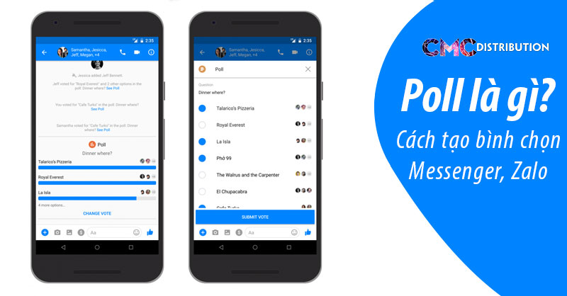 Poll là gì? Cách tạo poll bình chọn Messenger, zalo điện thoại