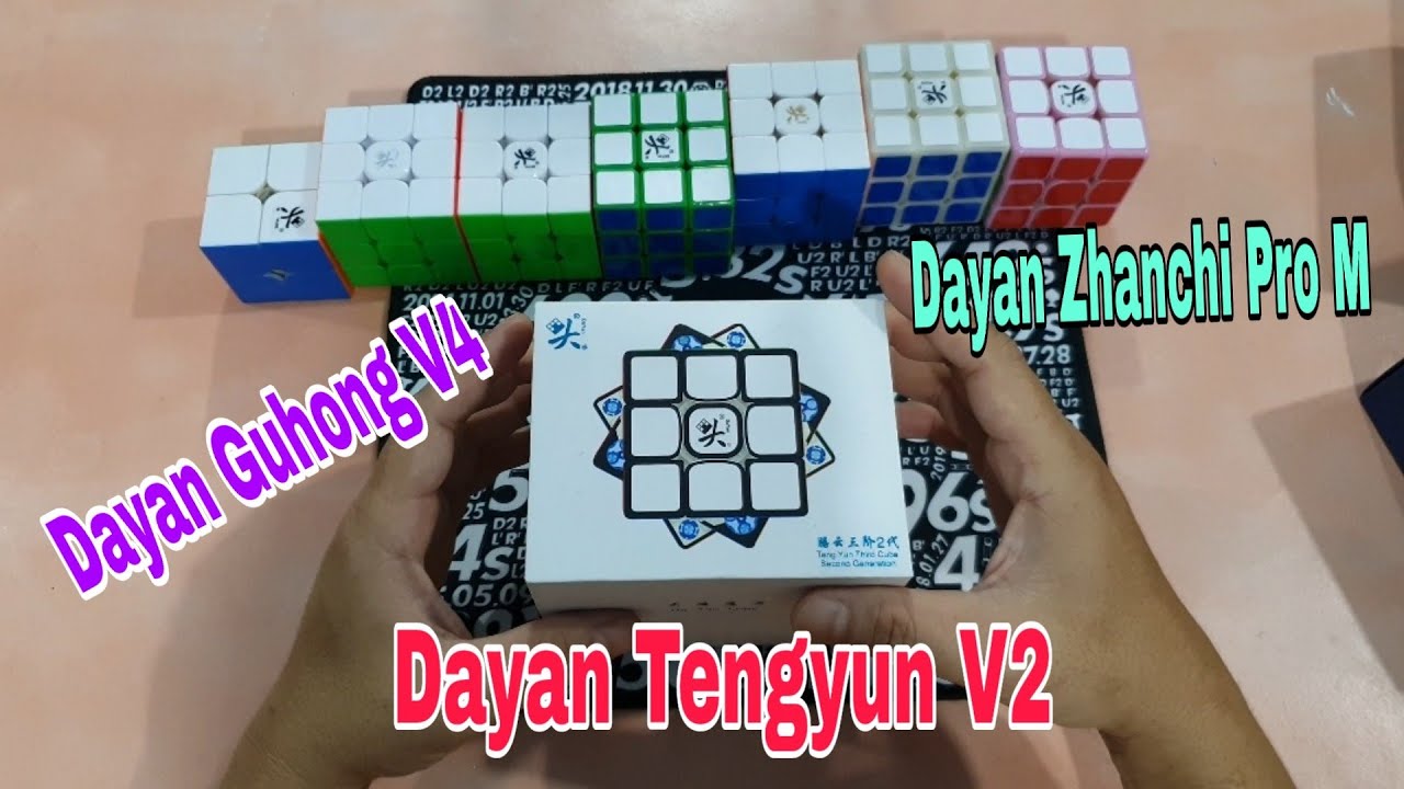 Dayan Show ! Tengyun V2M - Guhong V4M - Zhanchi ProM - Megaminx M - Tengyun 2x2 M ( Cube Rubik )