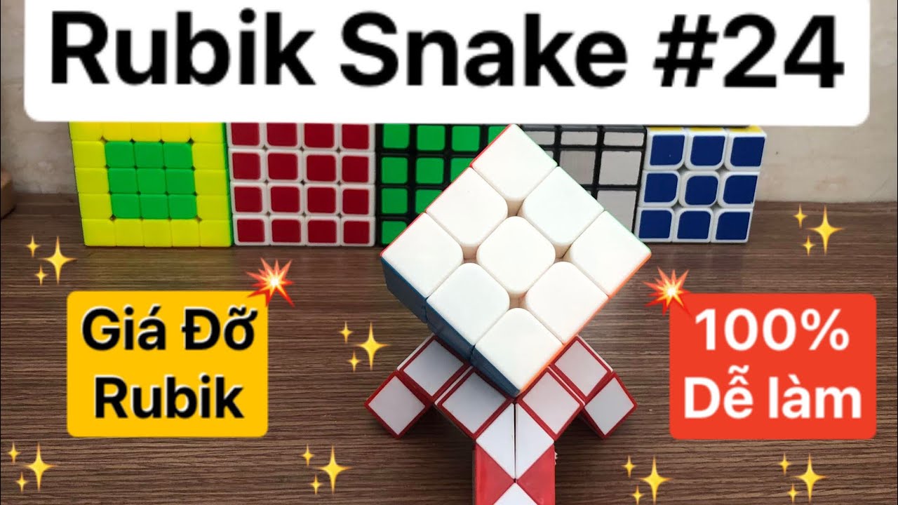Rubik snake #24 - Giá đỡ rubik || Minh-Oz Vlog